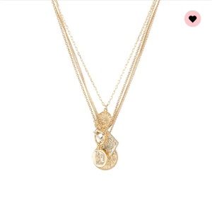 Layered coin necklace